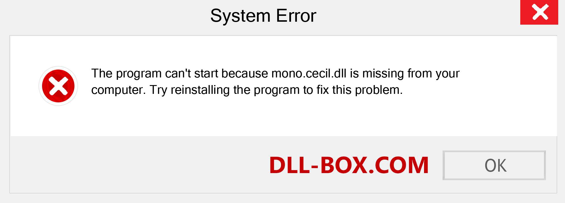  mono.cecil.dll file is missing?. Download for Windows 7, 8, 10 - Fix  mono.cecil dll Missing Error on Windows, photos, images